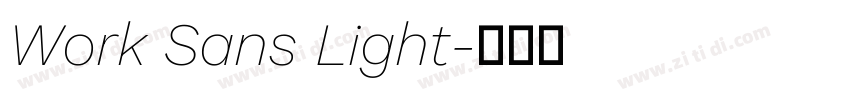 Work Sans Light字体转换